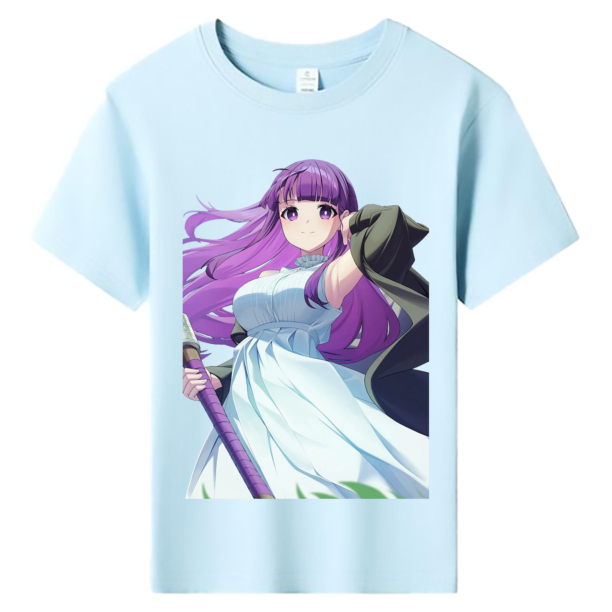 （画像用） 葬送のフリーレン Frieren 綿100％キッズTシャツ（フロントプリント）